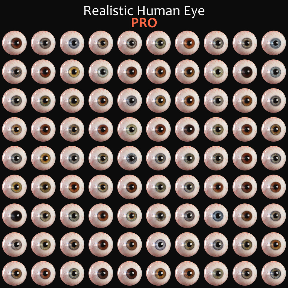 big list of eyes, lot of eyeballs in different eye colors