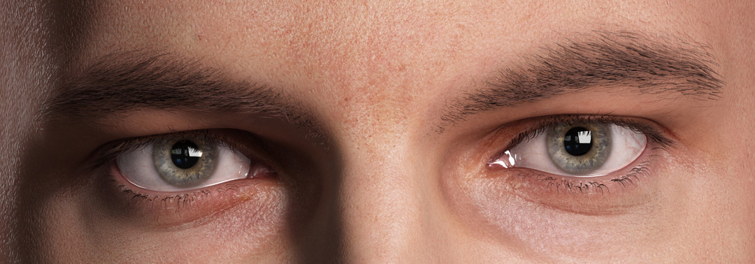 realistic 3d eye close up