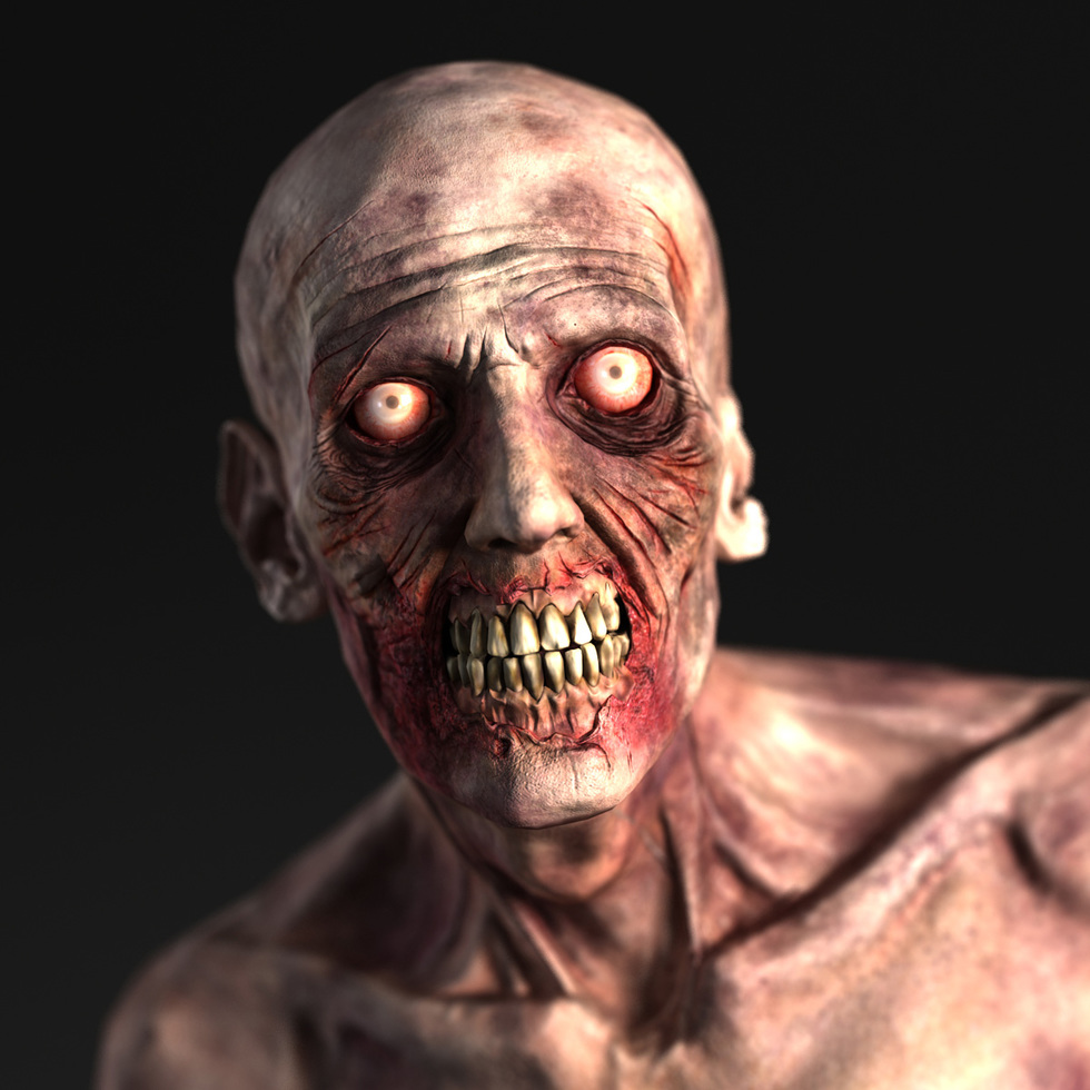 Zombie Head 3d