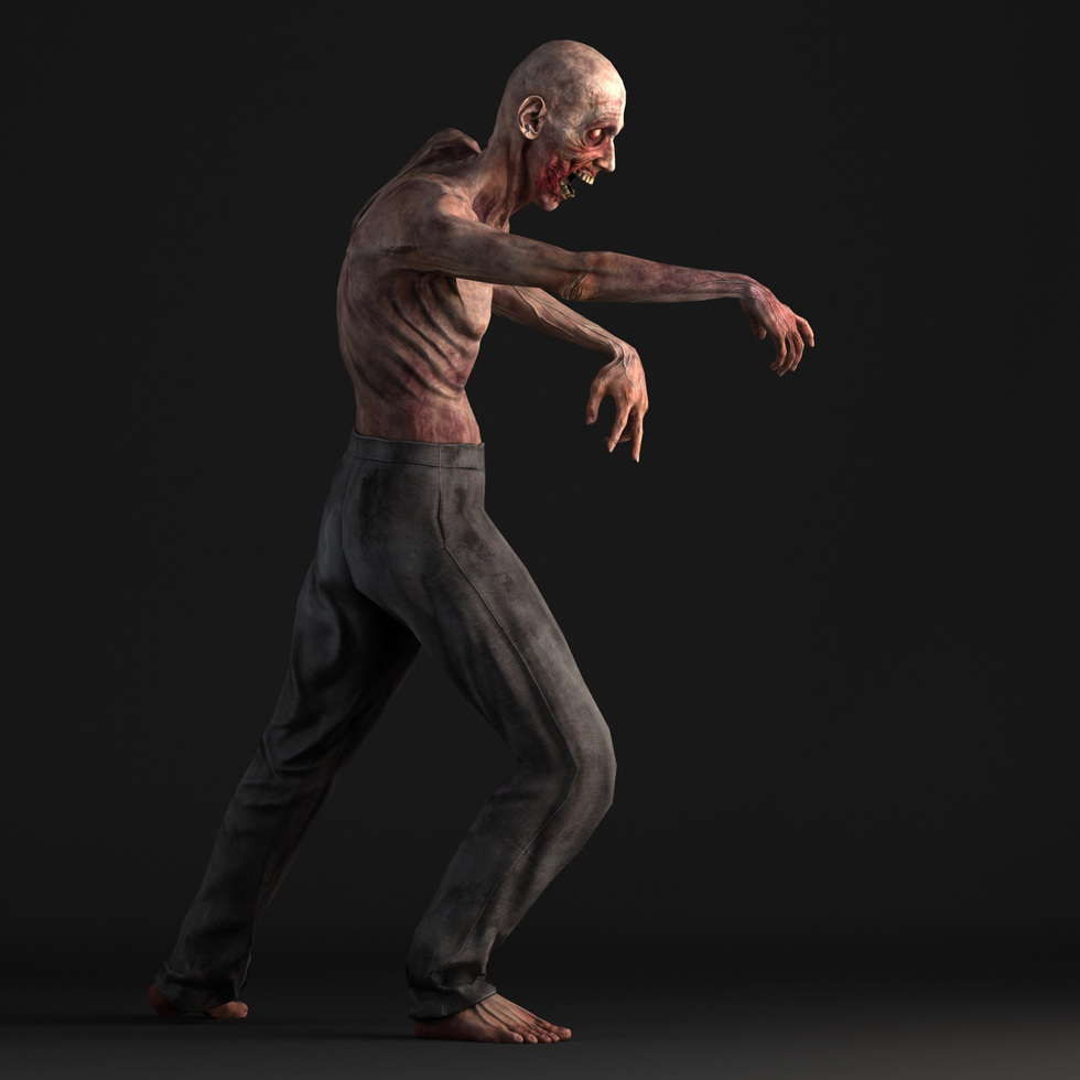3d zombie attacking