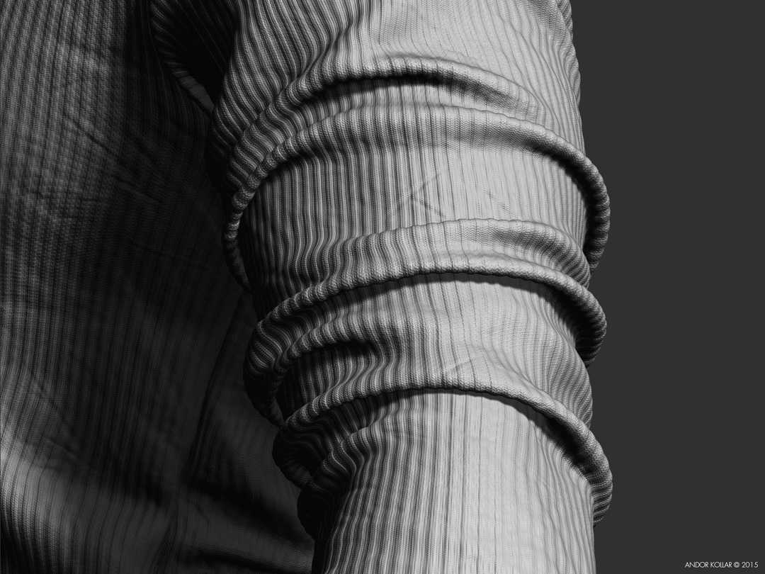 Shirt details in ZBrush with NoiseMaker