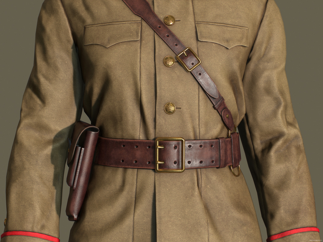 Andor Kollar Soviet Officer Uniform belt holster buttons