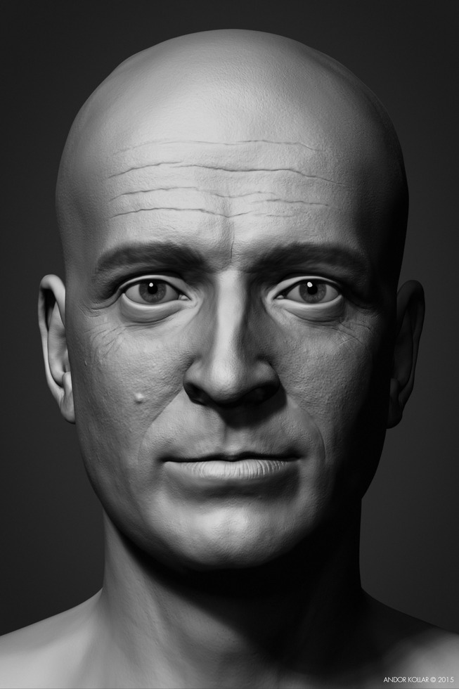 Andor Kollar sculpted Head in ZBrush