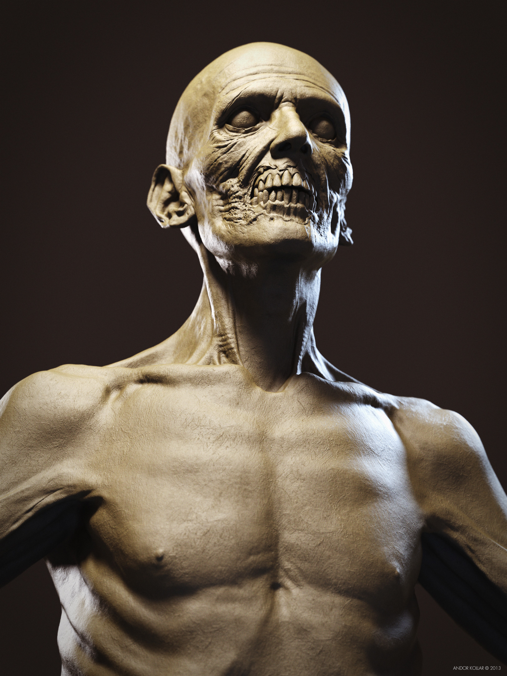 Undead Skull Anatomy Zombie ZBrush Keyshot 