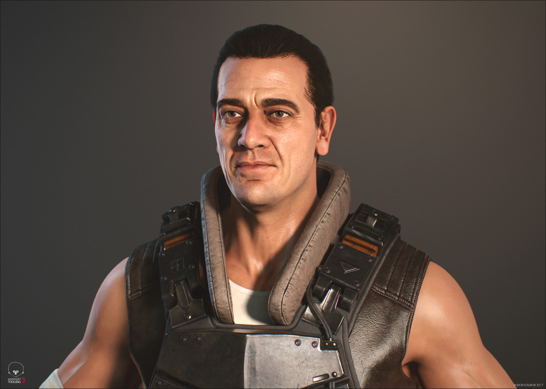 3d game soldier with the face of Jeffrey Dean Morgan
