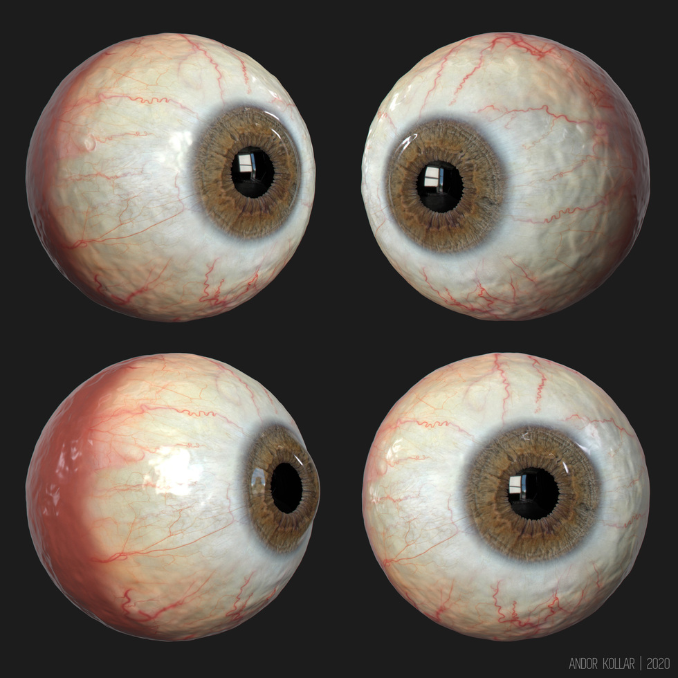3d realistic eyeball and iris in Maya with Arnold render