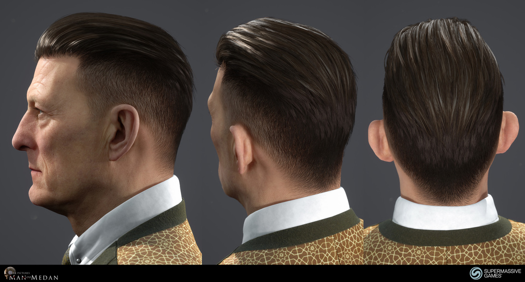 The Curator character from The Dark Pictures game in Unreal Engine. Elegant man hair in 3d, strong hold hair wax. Andor Kollar
