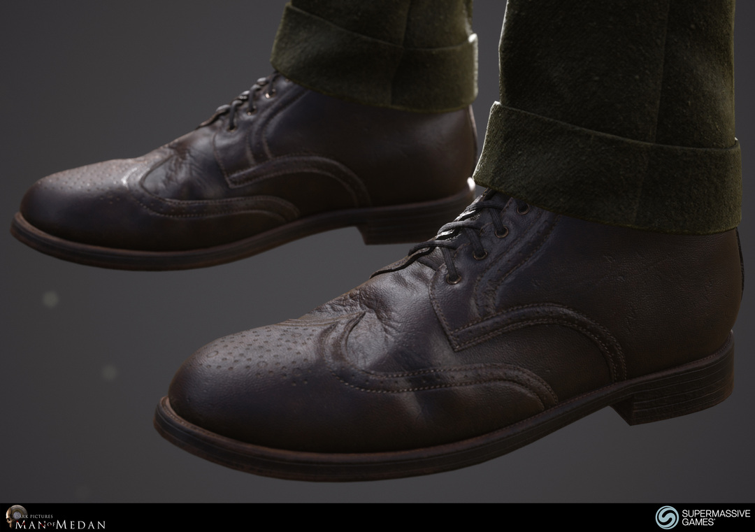 The Curator character from The Dark Pictures game in Unreal Engine. Boots. Andor Kollar