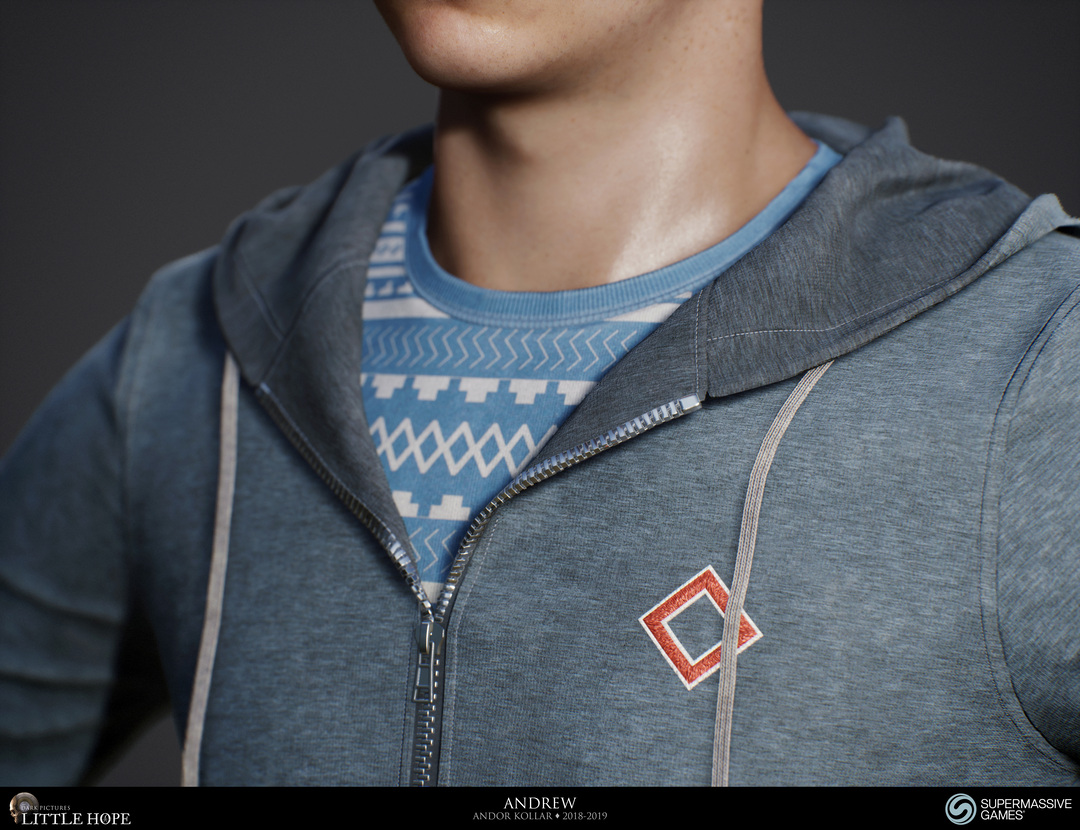 Little Hope, 3d game character, hoodie, zipper, Unreal Engine, Andor Kollar