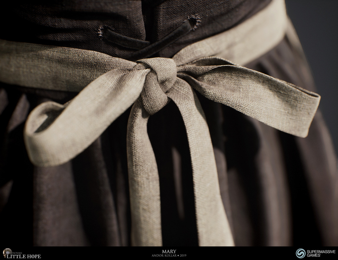 Little Hope, 3d game character, 17th century dress, skirt, ribbon, Unreal Engine, Andor Kollar
