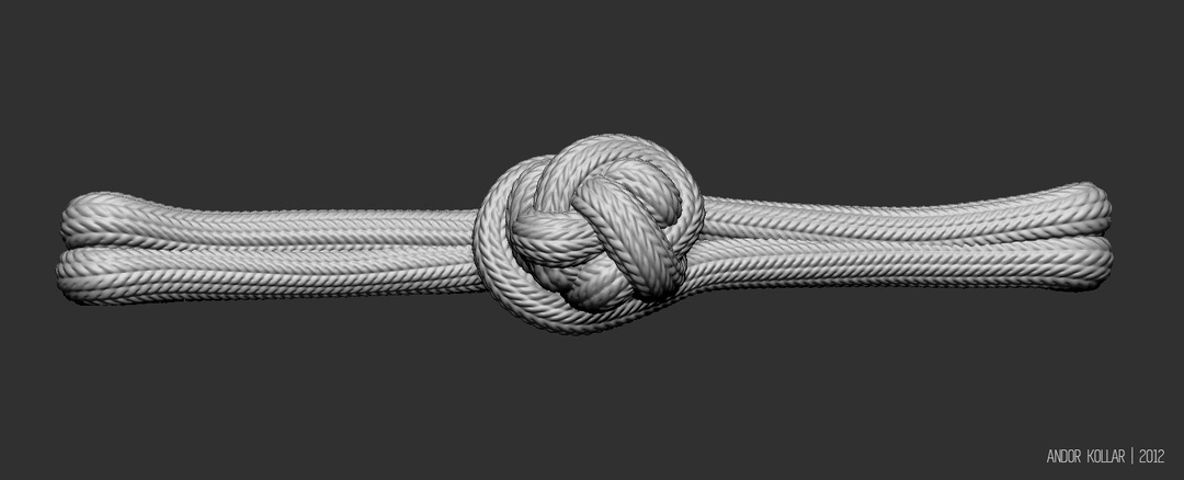 Chinese Button Knot 3d ZBrush