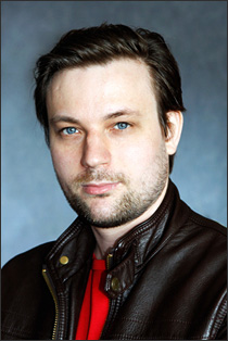 Portrait of Andor Kollar, Kollár Andor, about, blue eye, leather jacket