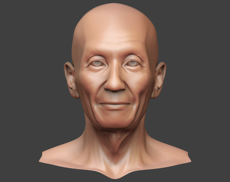 Chinese old man head Yip Man turntable