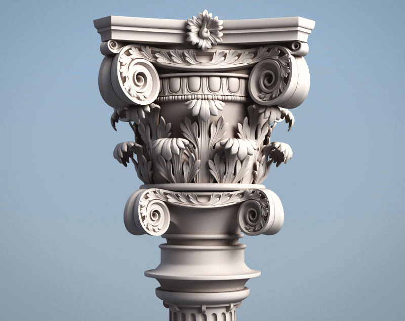decorative column turntable animation