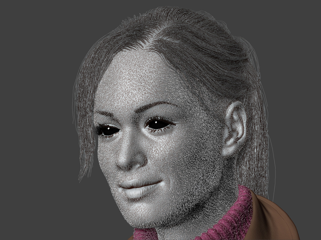 zbrush peach fuzz and hair with fiber mesh