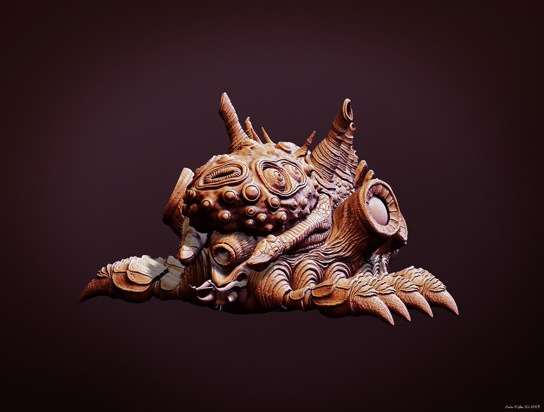 Lost Planet Green Eye Monster in ZBrush