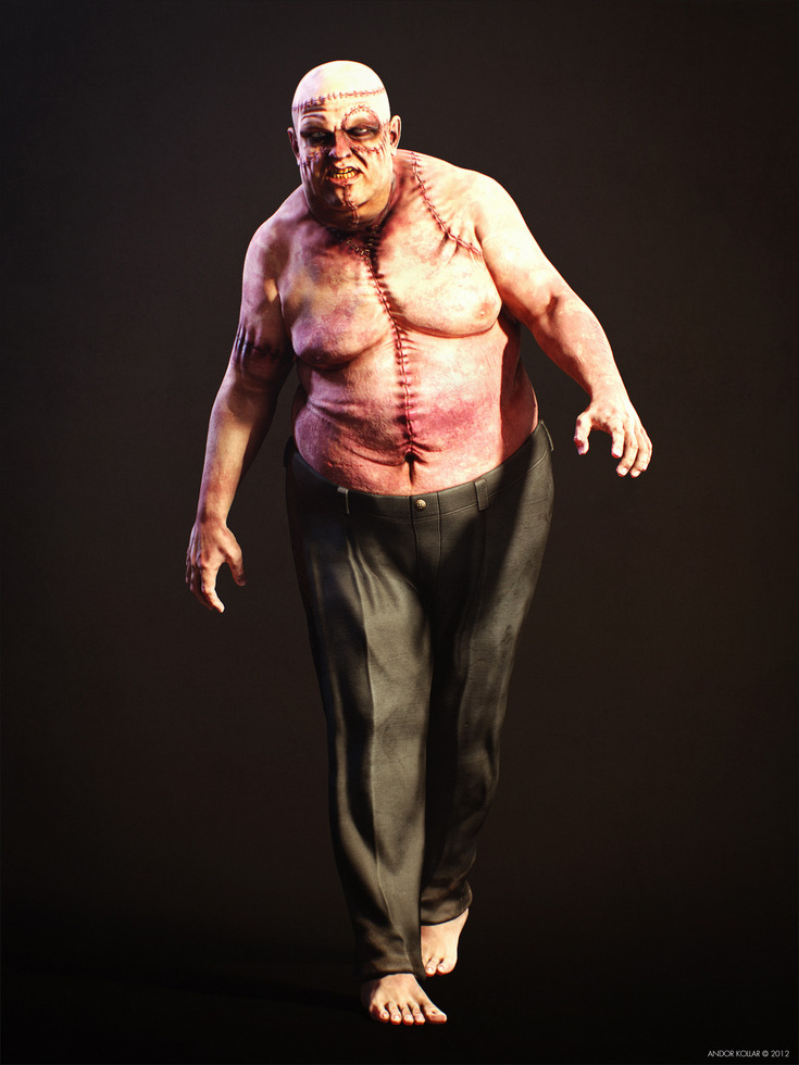 Walking Ugly Big Fat Monster Frankenstein Creature