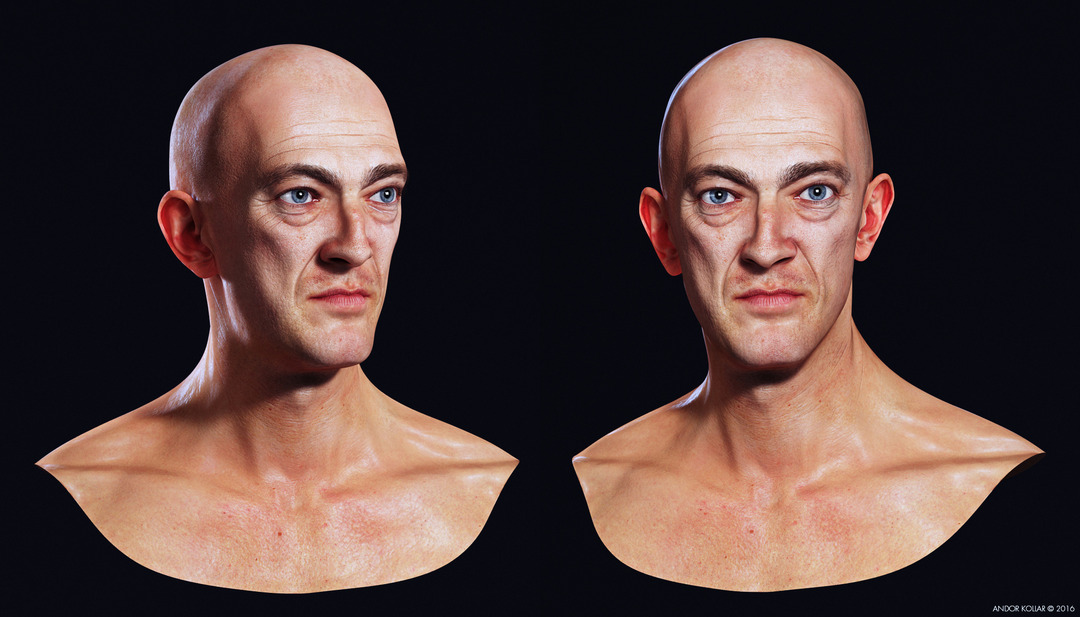 Vincent Cassel 3d head