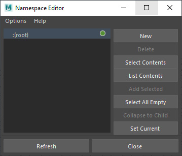 Maya Namespace Editor