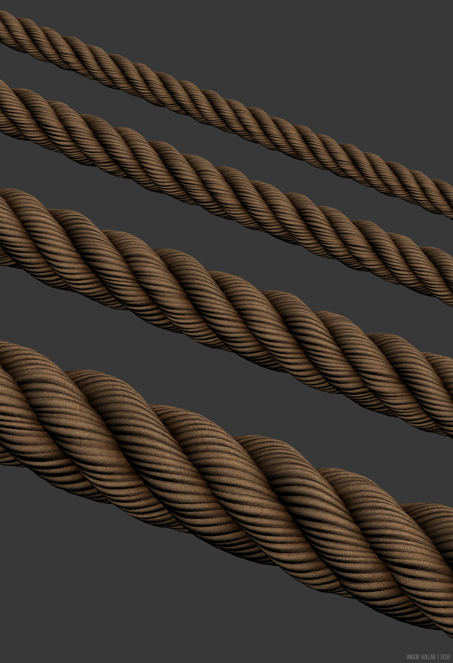 Realistic 3d rope with displacement map in 3ds Max