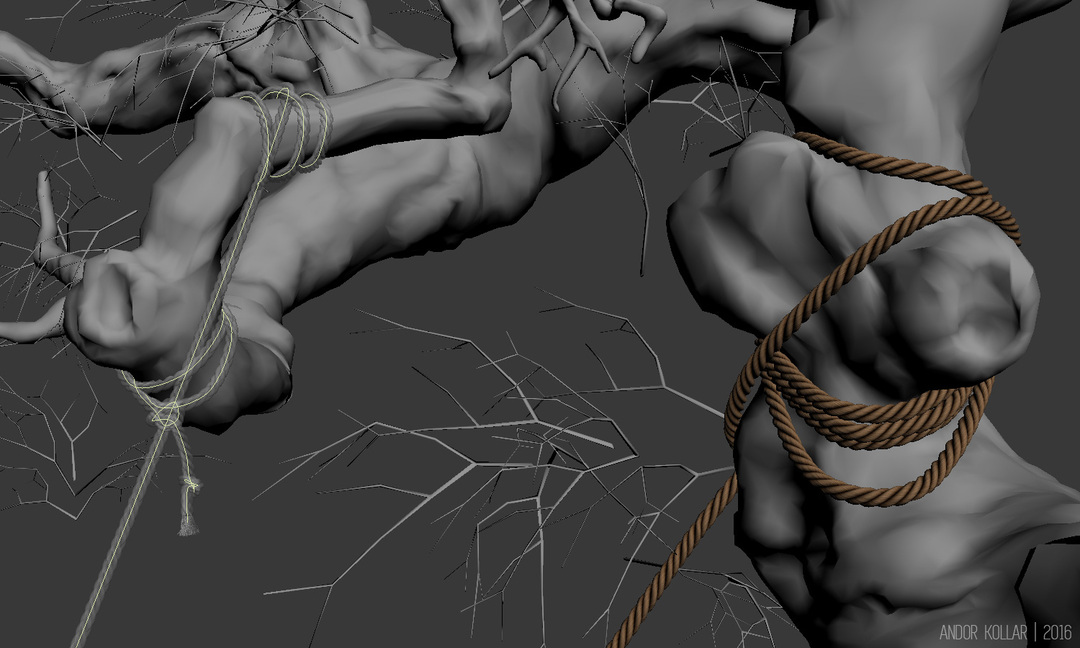 Rope in 3ds Max with Path Deform Binding 