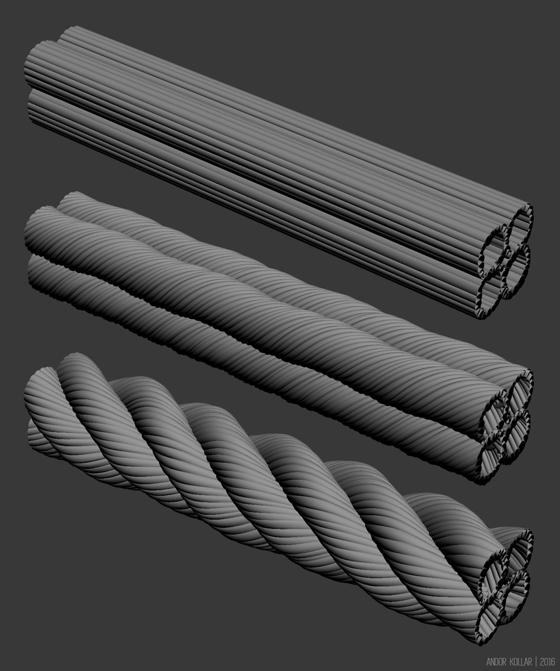 Making twisting rope model in 3ds Max