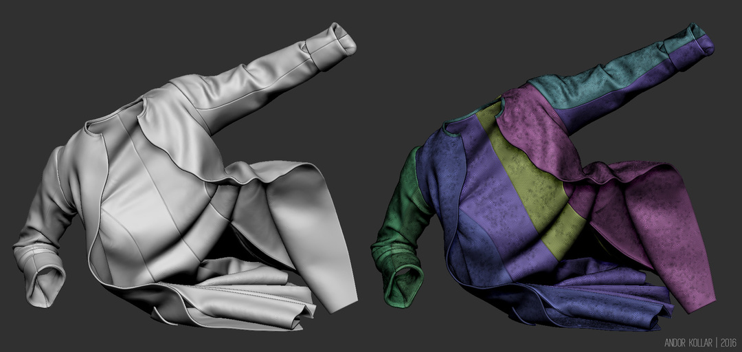 Inflate deformation for coat seams in ZBrush